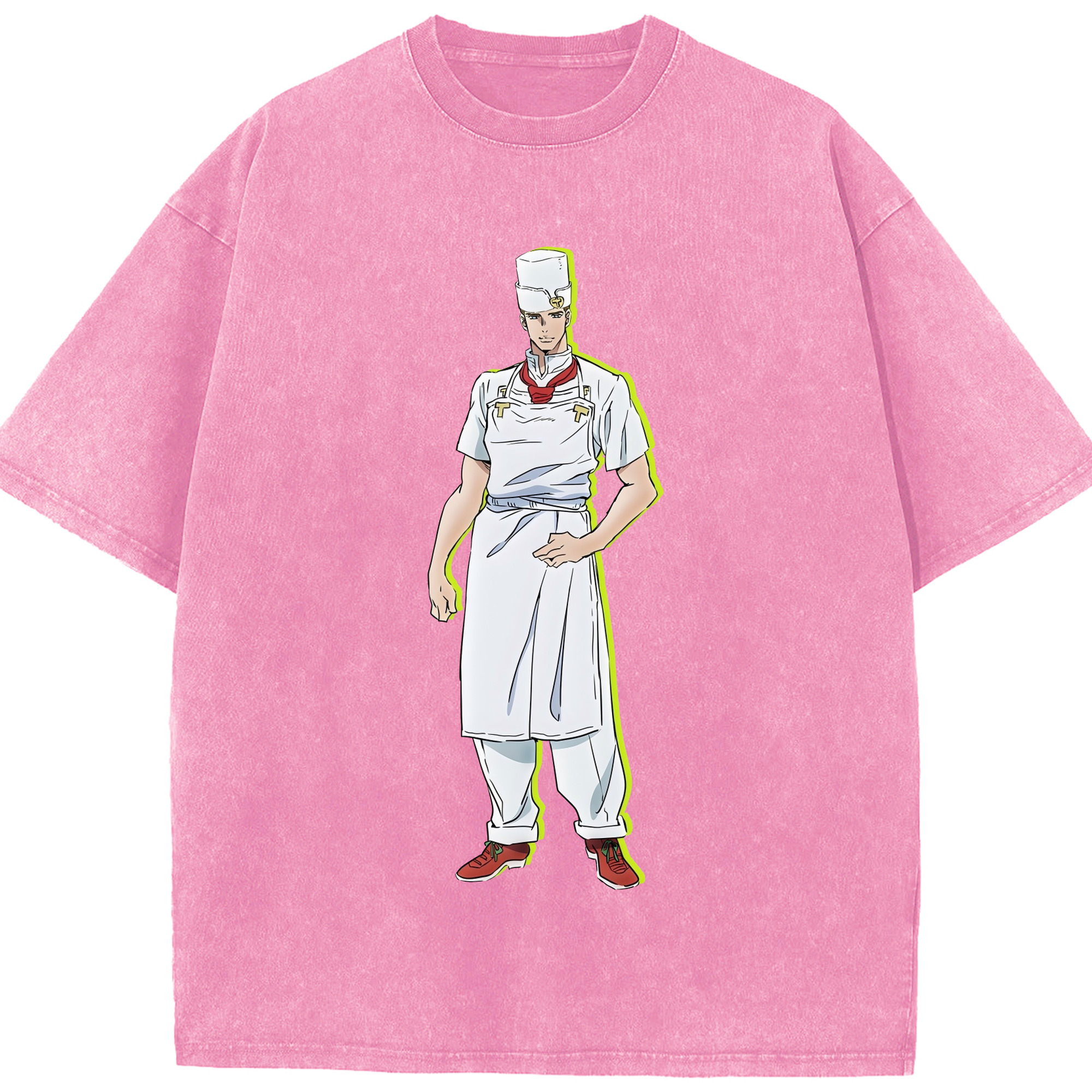 （画像用） ジョジョの奇妙な冒険 Tonio Trussardi JoJo's Bizarre Adventure トニオ?トラッサルディ 綿100% ヴィンテージ風 半袖Tシャツ（フロントプリント）